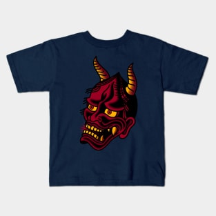 OldSalt American Traditional Hannya Demon Oni Mask Kids T-Shirt